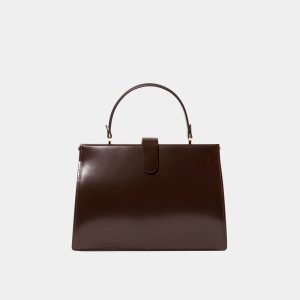 Le Sac Elegant Brown Patent Leather