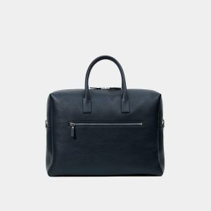 Le Compact Weekender Blue Pebbled Leather