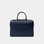 Le Slim Briefcase Blue Pebbled Leather